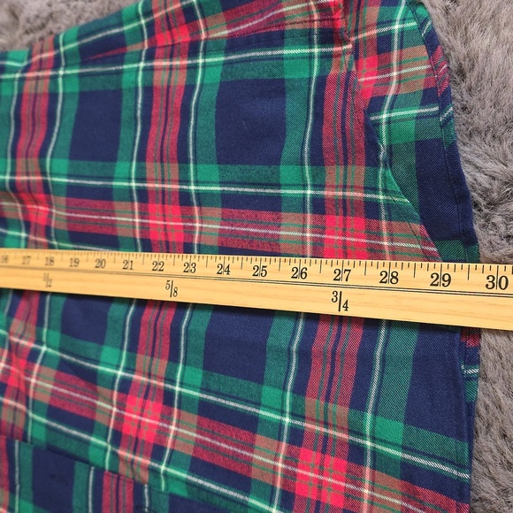 Soft Vineyard vines long Blue Green Red White Button flannel size 10 - Picture 11 of 11